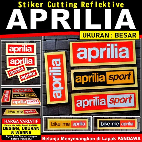 Jual Stiker Cutting Reflektive APRILIA Ukuran BESAR Shopee Indonesia