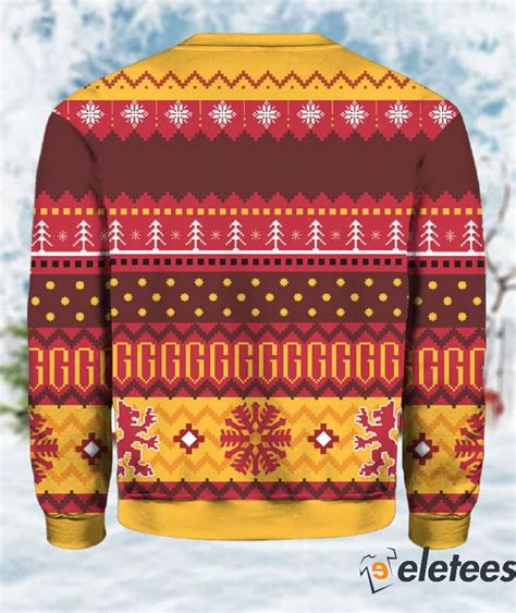 Harry Potter Gryffindor House Ugly Christmas Sweater