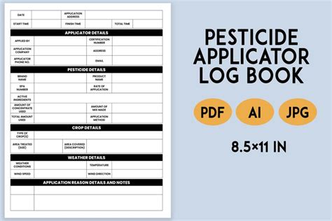 Pesticide Applicator Log Book