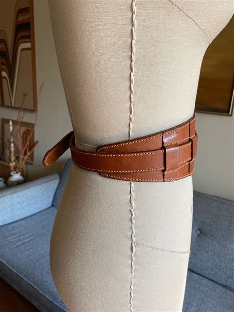 Vintage Leather Belt Wide Leather Belt Woven Leather Belt | Etsy