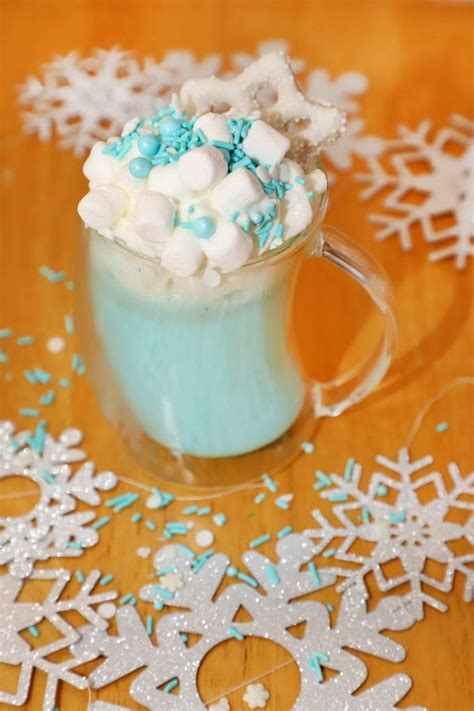 Disney S Frozen Blue Hot Chocolate Christmassweetsweek For The Love Of Food