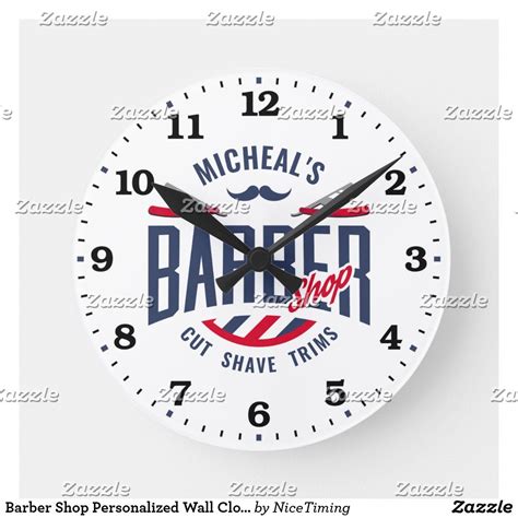 Barber Shop Personalized Wall Clock Personalized Wall Clock