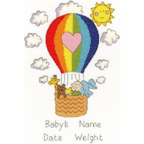 Bothy Threads Kreativset Bothy Threads Kreuzstich Set Ballon Baby