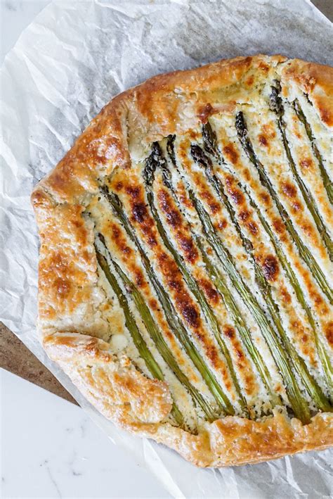 Goat Cheese, Parmesan, and Asparagus Galette – Sauced Kitchen