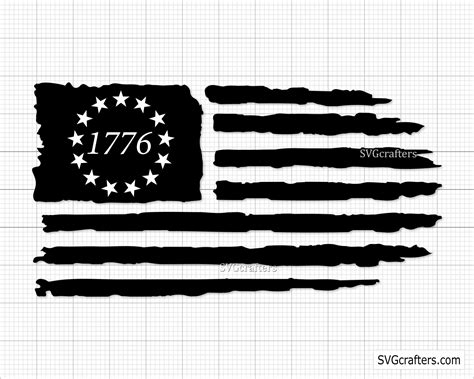 1776 American Flag Svg