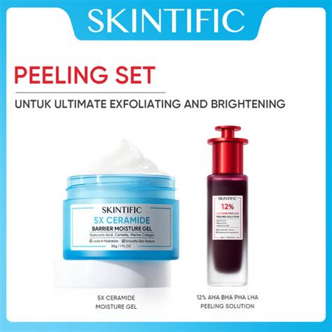 Promo Skintific Bundle 2in1 Peeling Dan Moisturizer 2 Aha Bha Pha