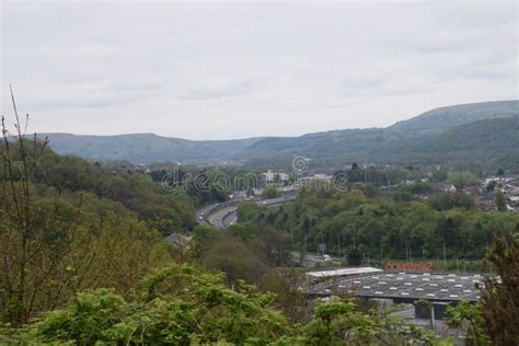 PONTYPRIDD from the COMMON editorial photo. Image of shapes - 135325201