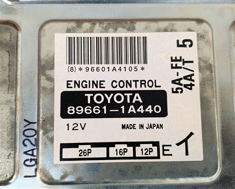 Toyota Corolla 89661 1A440 5A FE A T Engine Control Unit Oem Jdm Used