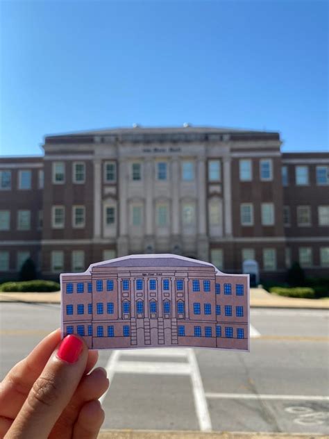 Ten Hoor Hall University Of Alabama Sticker Etsy