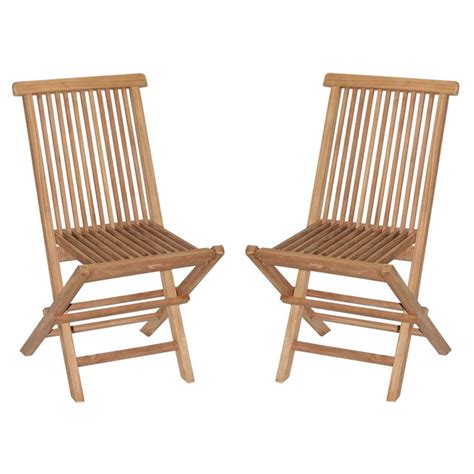 Bamboo Teak Outdoor Folding Chairs Set Of Walmart