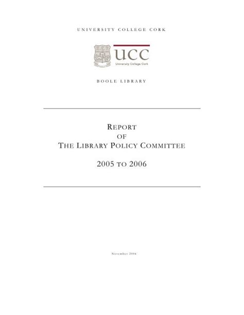 2005 TO 2006 - University College Cork Library