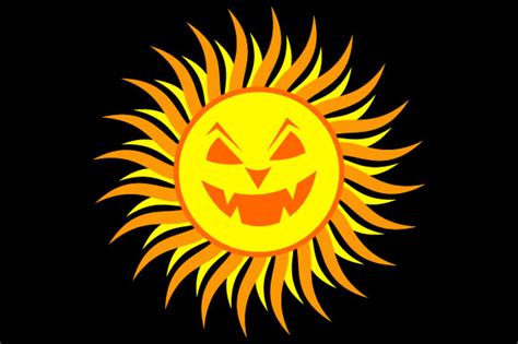 The Scary Sun Graphic By Yapivector · Creative Fabrica