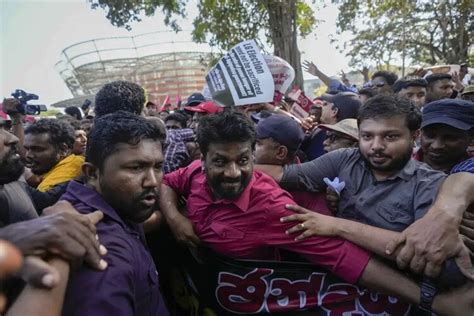 Massive Protests In Sri Lanka Over Poll Postponement Tear Gas Fired