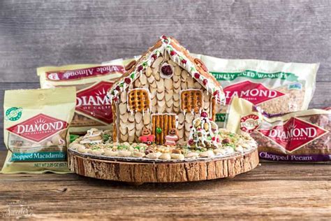 Easy No Bake Gingerbread House with Nuts + Video - Life Made Sweeter