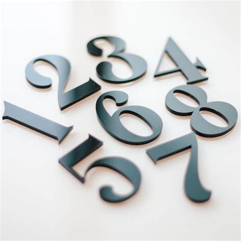 Acrylic Numbers Etsy