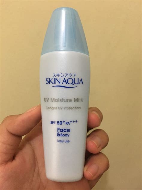 Skin Aqua Uv Moisture Milk Spf Gr Kesehatan Kecantikan Kulit