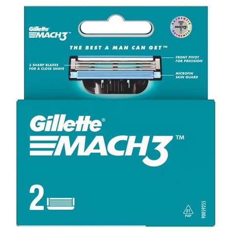 Gillette Mach 3 Manual Shaving Razor Blades Cartridge 2s Pack Buy