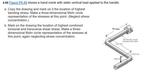 Solved Figure P Shows A Hand Crank With Static Chegg