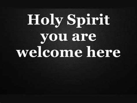 Holy spirit you are welcome here lyrics and chords | Francesca ...