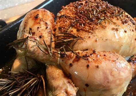 Super Tasty Rosemary And Garlic Roast Chicken Recipe Recipe Mine