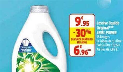 Promo Lessive Liquide Original Ariel Power Chez Coccinelle Supermarch