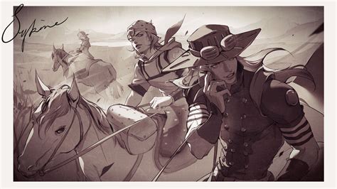 Johnny Joestar Gyro Zeppeli And Hot Pants Jojo No Kimyou Na Bouken And More Drawn By