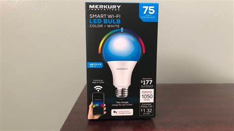 Merkury Smart Wi Fi Led Bulb Color And White Youtube