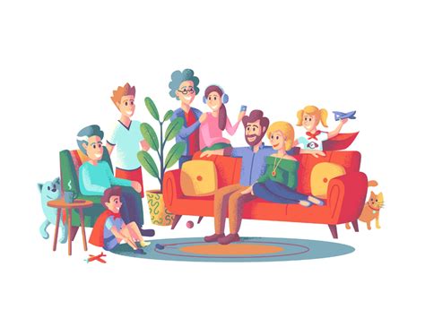 Family Gathering | Family gathering, Illustration, Family illustration