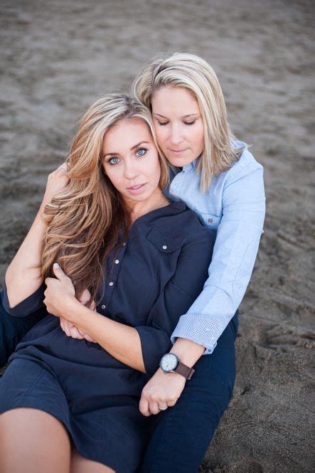 San Francisco Beach Lesbian Engagement Session Equally Wed Modern