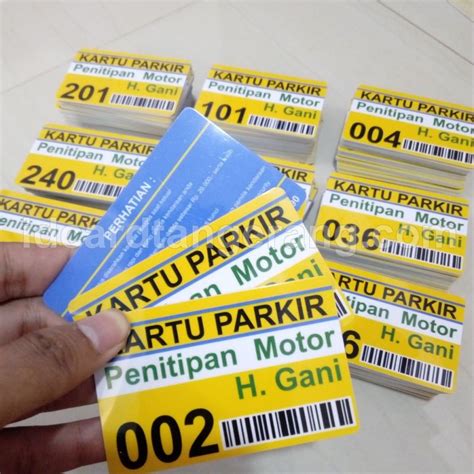 Kartu Parkir Kartu Parkir Barcode • Pusat Cetak Id Card Murah Tangerang Cetak Kartu Member