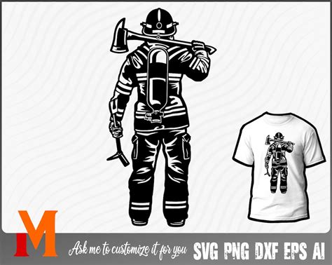 Firefighter Silhouette 1, Firefighter Svg, Fireman Svg SVG Cut File ...