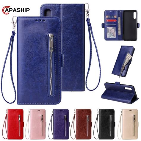 Carteira Zipper Capa Para Samsung Galaxy S8 S9 S10 5G J3 J4 J6 J7 J8