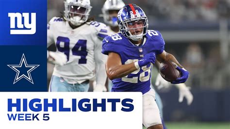 HIGHLIGHTS: Giants vs. Cowboys Week 5 | New York Giants - YouTube