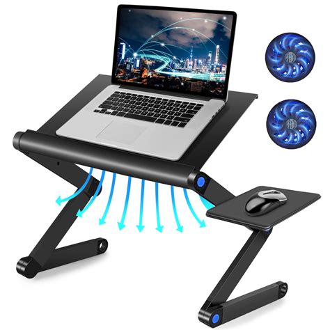 Adjustable Laptop Stand, Laptop Table for Bed, Portable Lap Desk ...