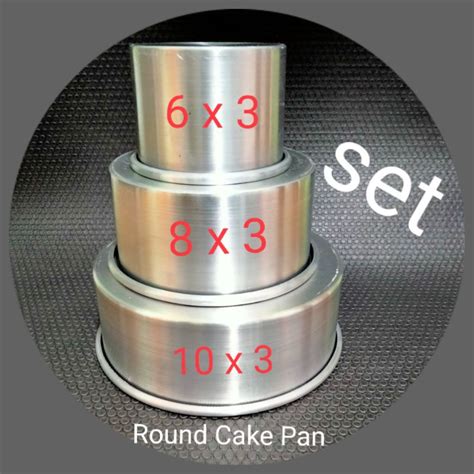 Round Cake Pan Set 6x3 8x310x3 Lazada Ph