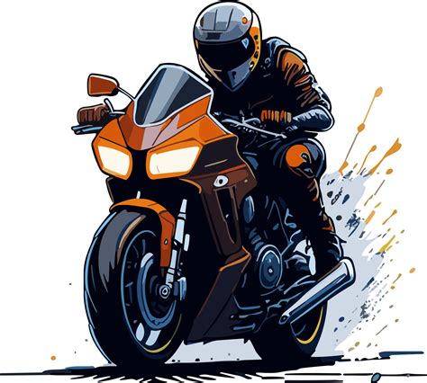 Biker On Motorbike 27509567 PNG