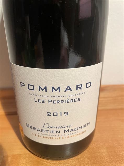 2020 Domaine Sébastien Magnien Pommard Les Perrières France Burgundy