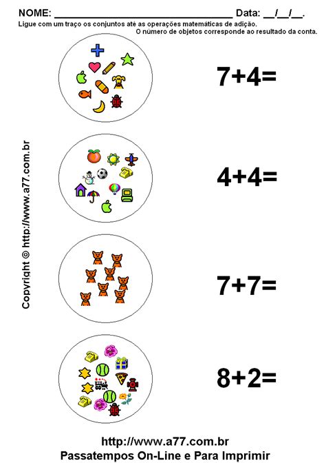 Atividades de Alfabetização Matemática Atividades Educação