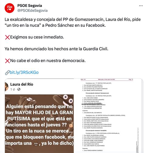 Denunciada Exalcaldesa Del Pp Por Pedir Tiro En La Nuca A Pedro S Nchez