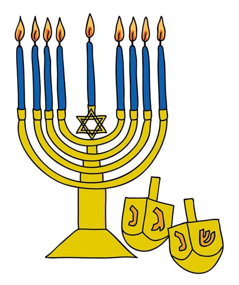 Menora For Hanukkah Celebration Stock Vector Illustration Of Israeli