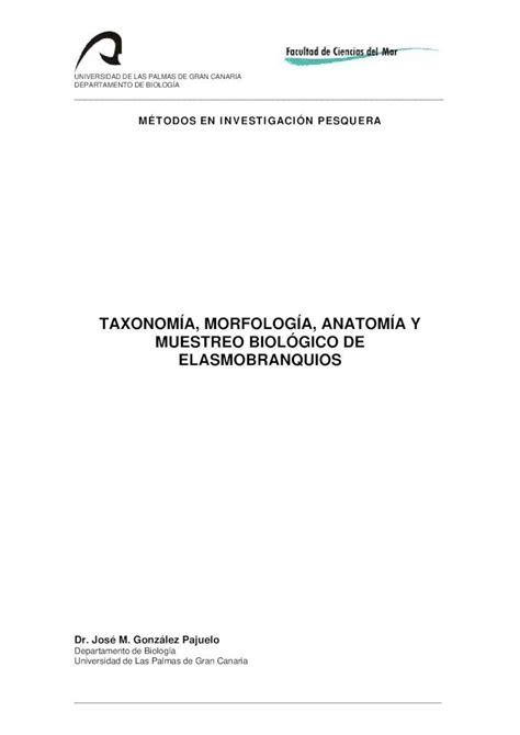 PDF TAXONOMÍA MORFOLOGÍA ANATOMÍA Y MUESTREO Taxonomía