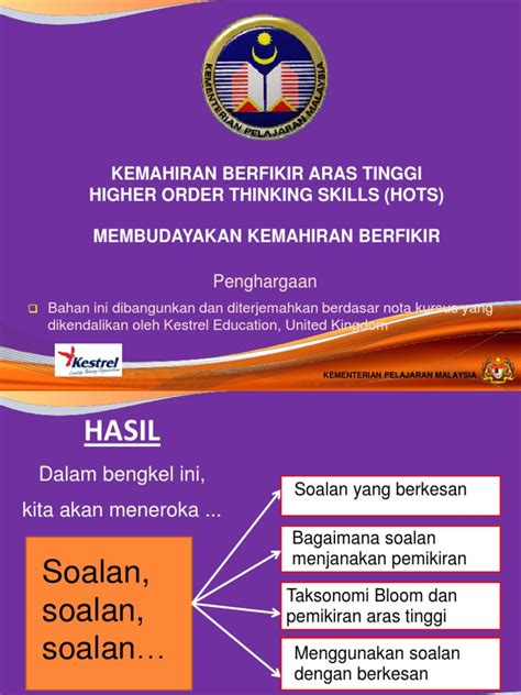 Kemahiran Berfikir Aras Tinggi Pdf