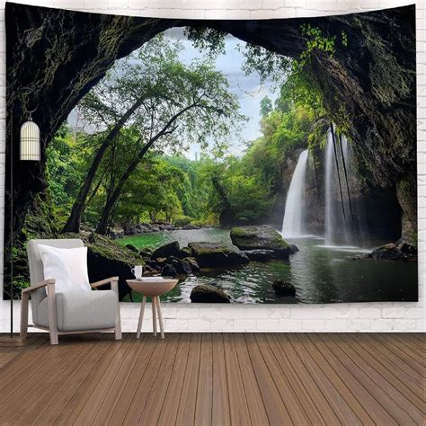 Amazon De Wycian Wandteppich H Hle Wandbehang Urwald Wandtuch Zen