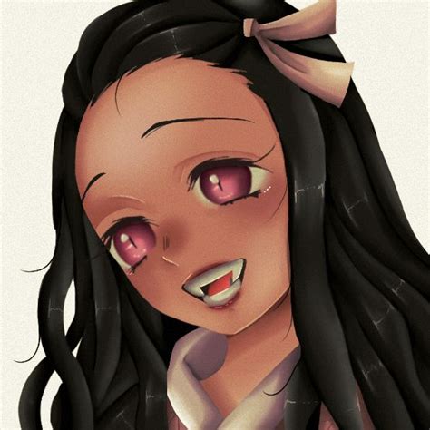 Colored Nezuko manga panel