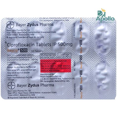 Baycip Tablet S Price Uses Side Effects Composition Apollo