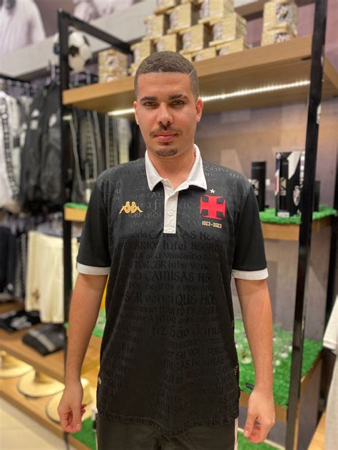 Camisa Vasco Oficial Iii 2023 Kappa Masculina Camisas Negras Produtos Kappa Gigante Crvg