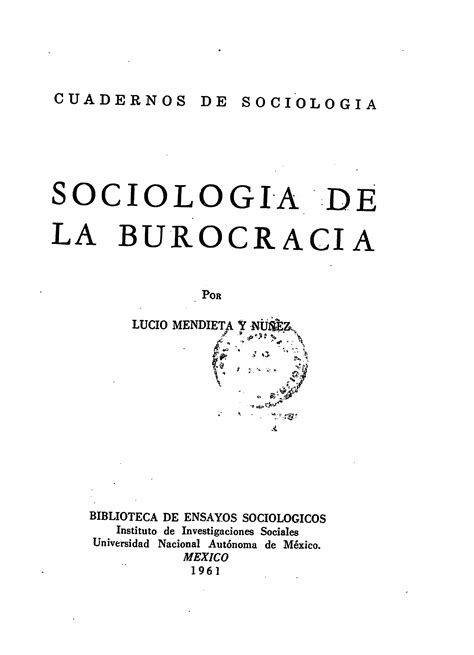 Repositorio del IIS UNAM Sociología de la burocracia