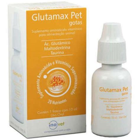 Glutamax Gotas 10Ml Suplemento Aminoacido Vitaminico Inovet