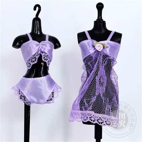 Pcs Lot Set Doll Pajamas Lace Lingerie Bra Underwear Night Dress Nightwear Bikini Clothes