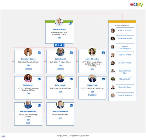 eBay's Organizational Structure [Interactive Chart] | Organimi